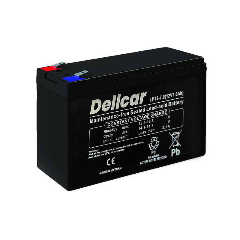 باتری آسانسور یو پی اس 12 ولت 7 آمپر ساعت مدل Dellcar-1270